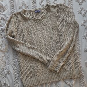 Laura Scott Cream Knit Sweater